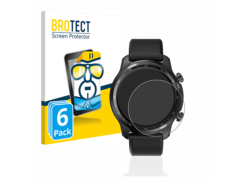 BROTECT 6x klare Schutzfolie(für Mobvoi Ticwatch Pro 3 Ultra GPS)