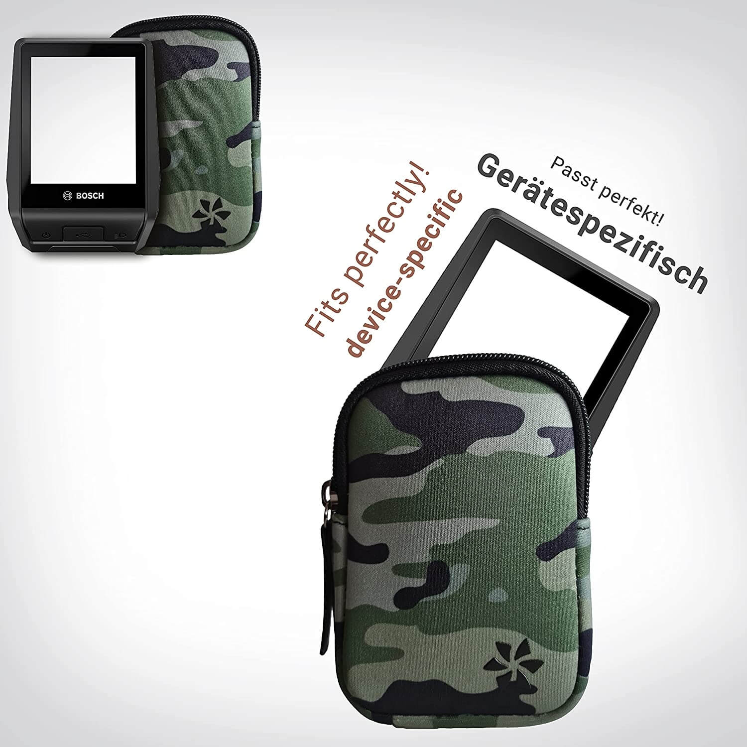 HONJU BIKE Neoprentasche Bosch Display Cover, 2021) (2022 Nyon / Bikecomputer, Camo Bosch Sport Bosch, 2021), Grün Nyon / Full Schwarz / (2022 für