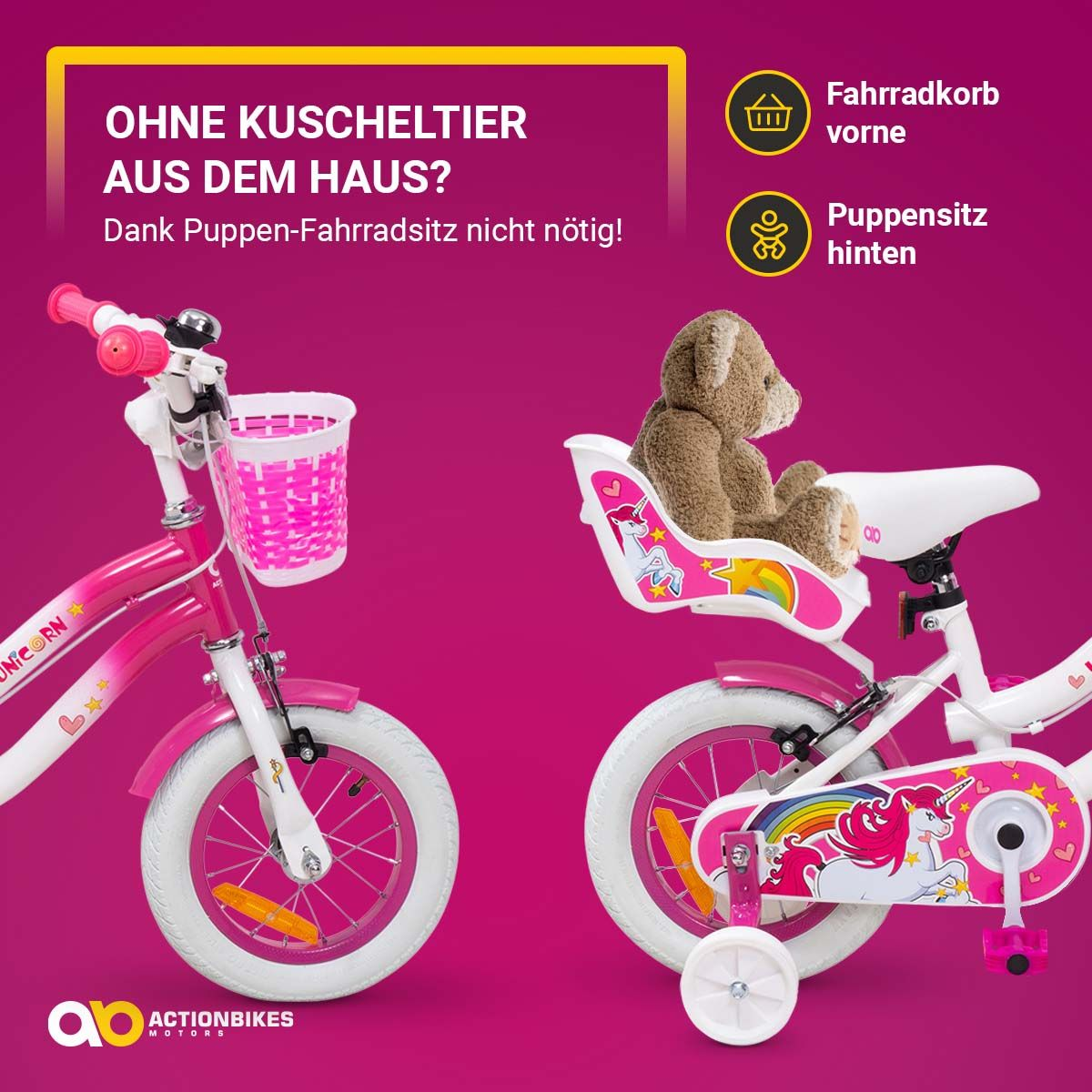 Unicorn Fahrrad Kinder 12\' ACTIONBIKES MOTORS