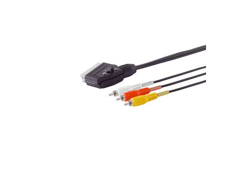 S/CONN MAXIMUM CONNECTIVITY Scart-Stecker mit Schalter/ 3 Cinchst. (Y/R/W)  2m Kabel & Leitungen