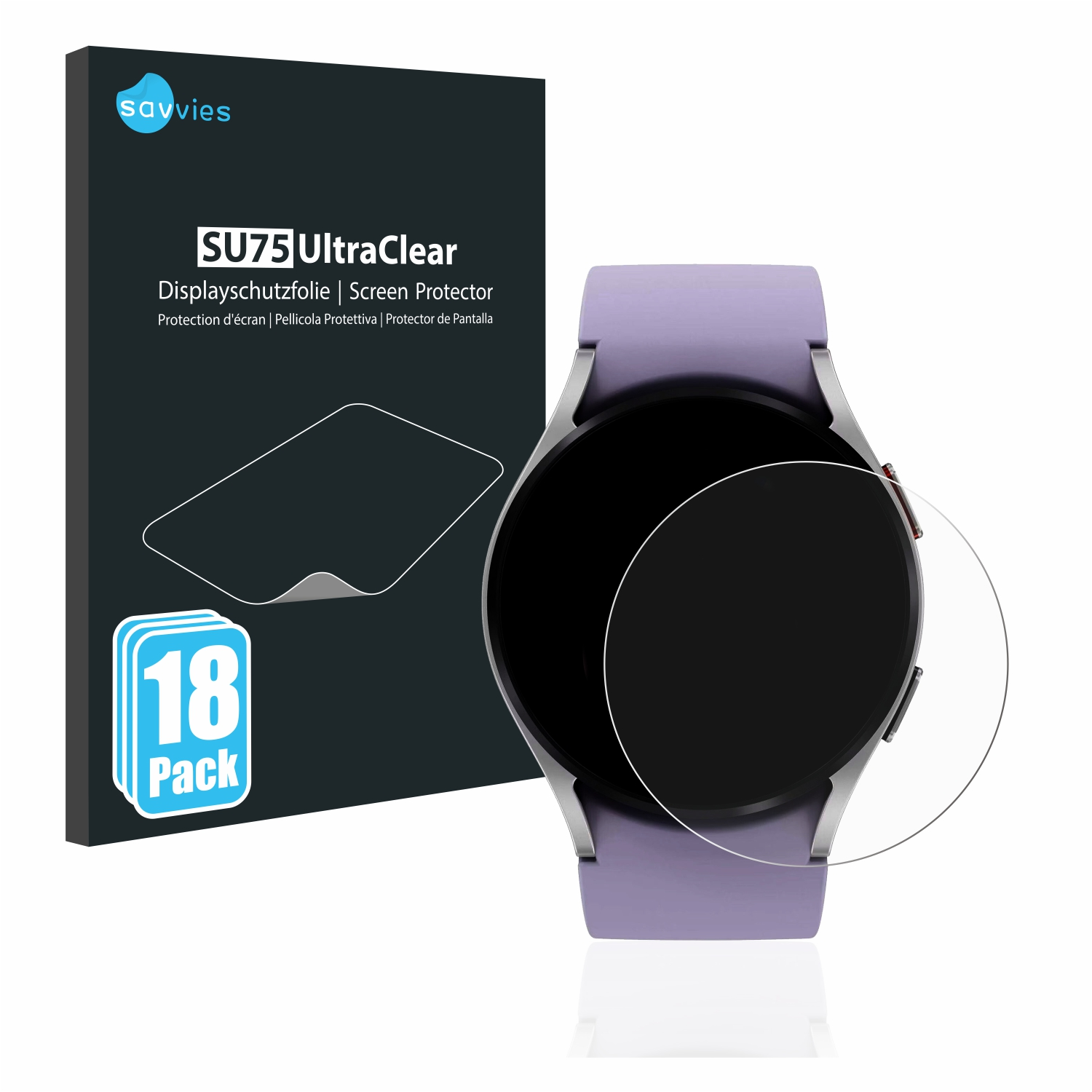 18x klare Watch SAVVIES 5 (40mm)) Galaxy Samsung Schutzfolie(für