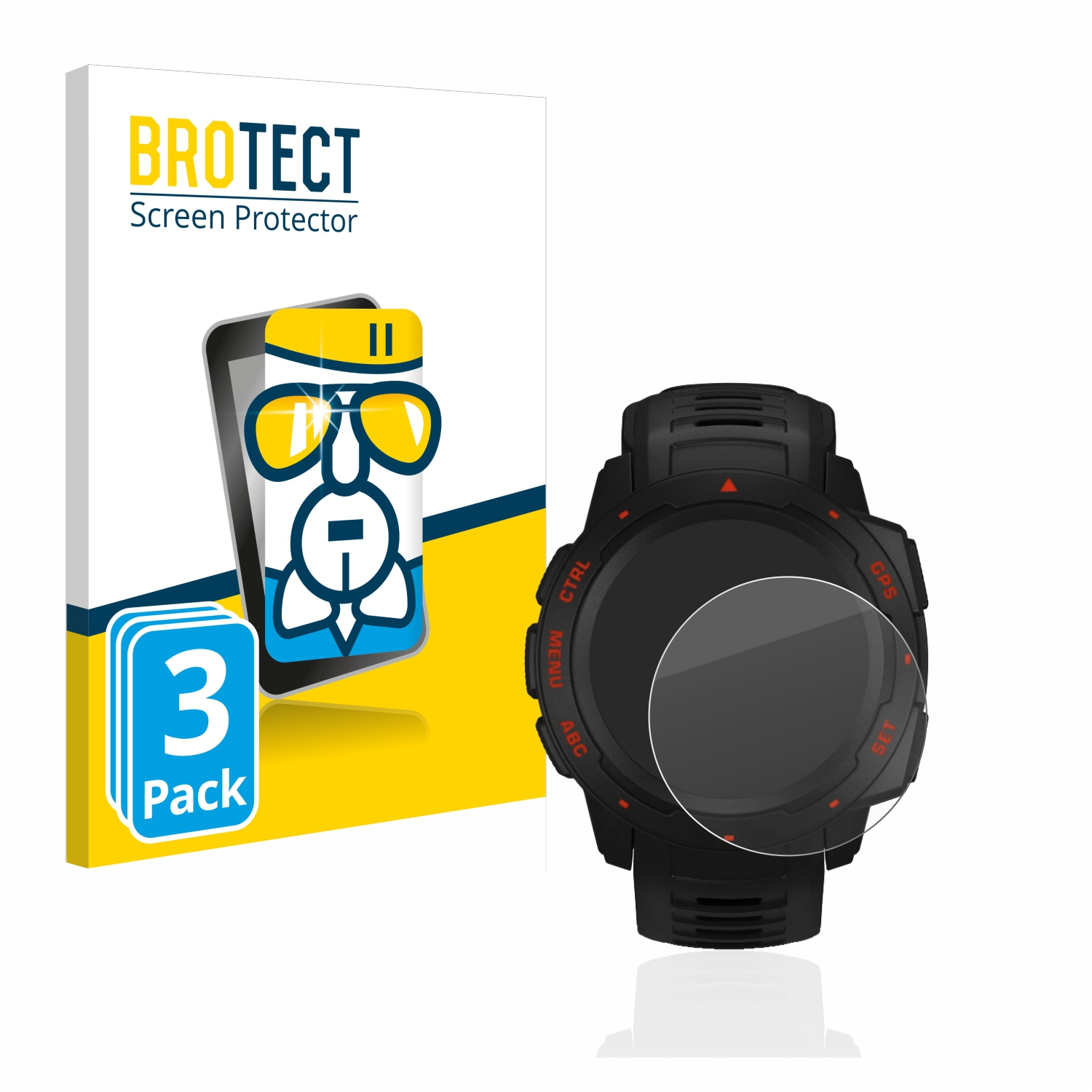 BROTECT 3x Airglass klare Garmin Instinct Esports) Schutzfolie(für