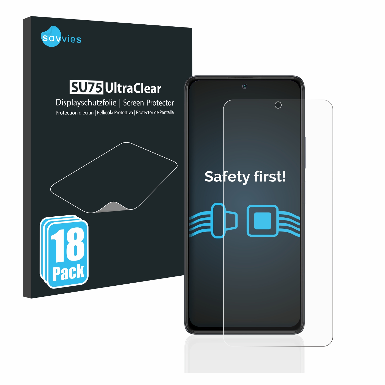 SAVVIES 18x klare Schutzfolie(für Xiaomi Pro) Note Redmi 10