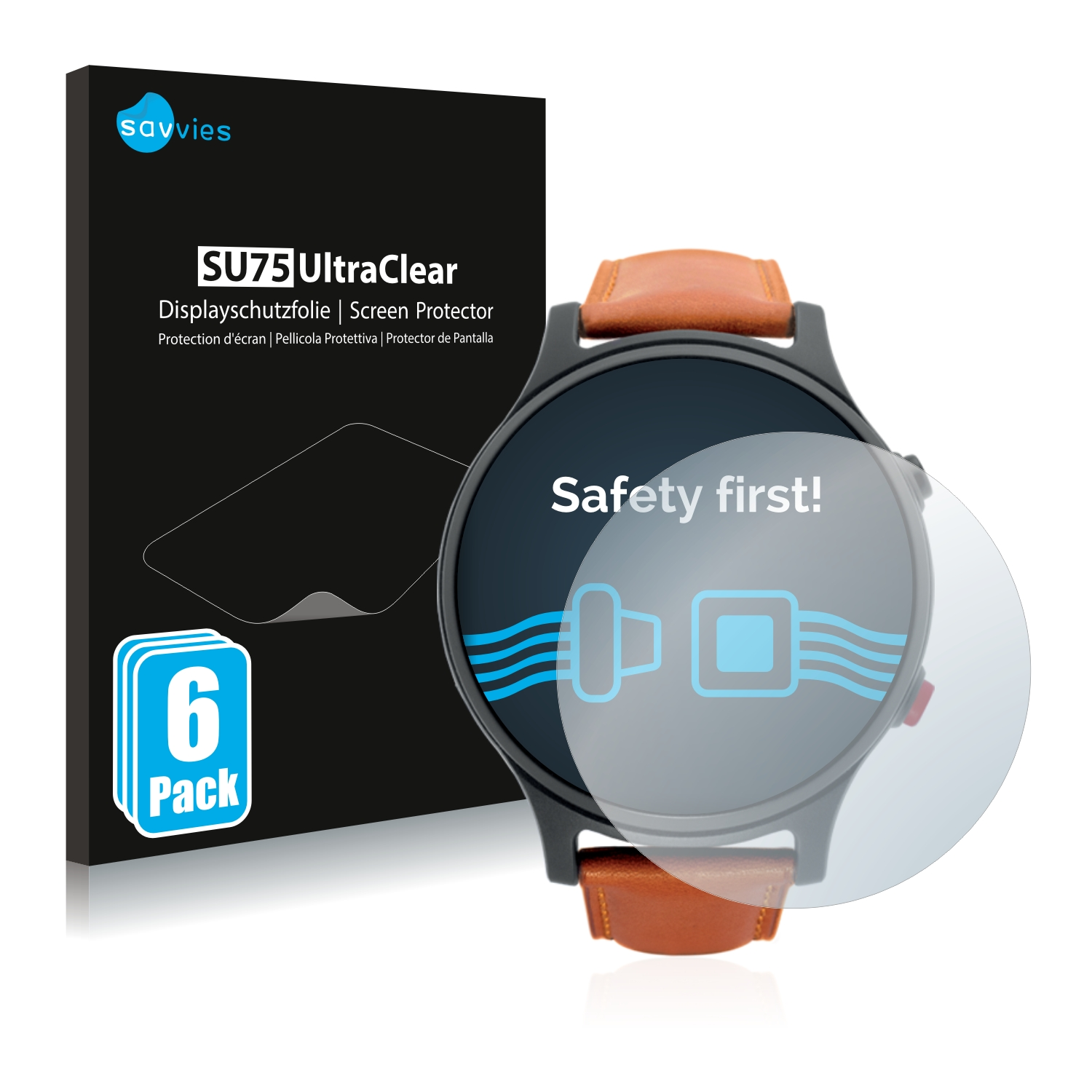 SAVVIES 6x Smartwatcher Essence) Schutzfolie(für klare