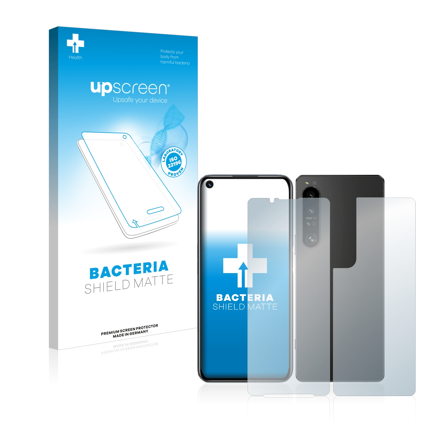 UPSCREEN antibakteriell entspiegelt 1 IV (Rückseite)) Schutzfolie(für Sony matte Xperia