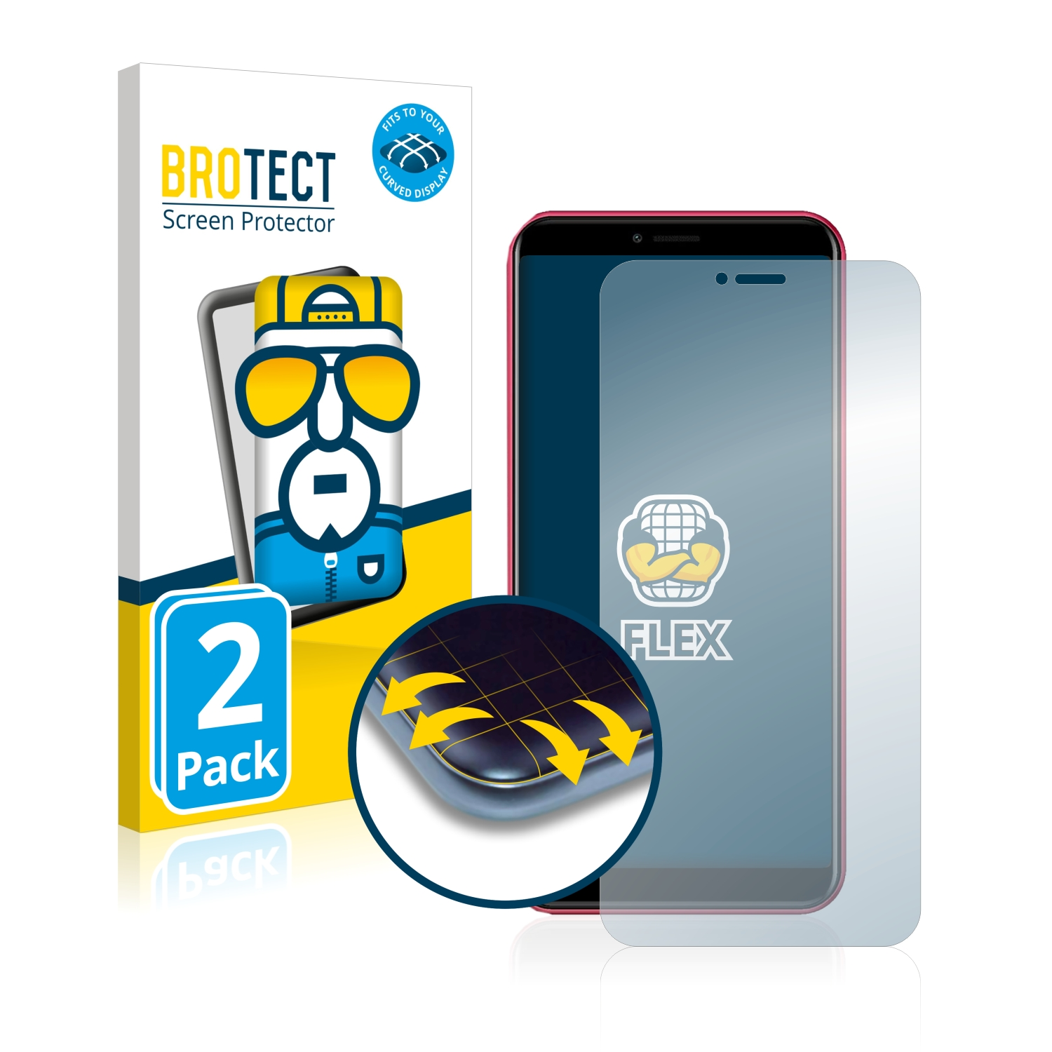 BROTECT 2x Flex Full-Cover 3D Schutzfolie(für EL Curved 6C)