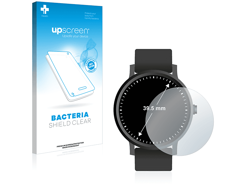 UPSCREEN antibakteriell klare Schutzfolie(für Universal Kreisrunde Displays (ø: 39.5 mm))