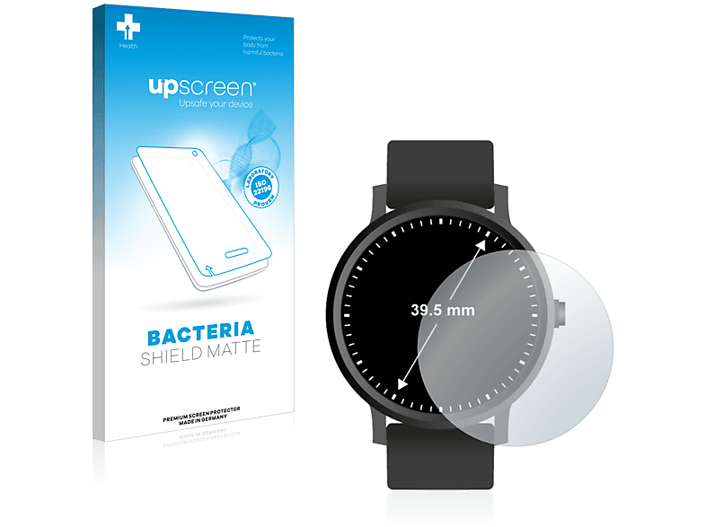 UPSCREEN antibakteriell entspiegelt matte Displays 39.5 (ø: mm)) Universal Kreisrunde Schutzfolie(für