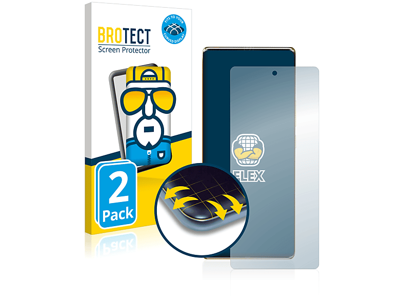 BROTECT 2x Flex Axon ZTE Curved Schutzfolie(für Full-Cover 3D 40 Pro)