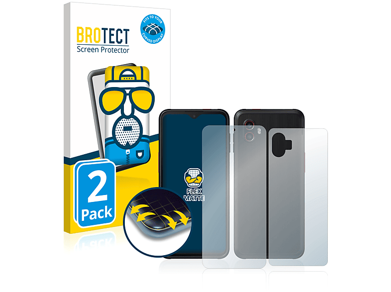 BROTECT 2x Flex matt Full-Cover 3D Curved Schutzfolie(für Samsung Galaxy Xcover 6 Pro) | Displayschutzfolien & Gläser
