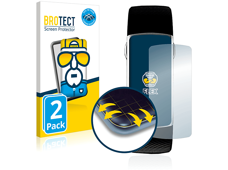 BROTECT 2x Flex Full-Cover 3D Ac_270) Letsactiv Curved Schutzfolie(für