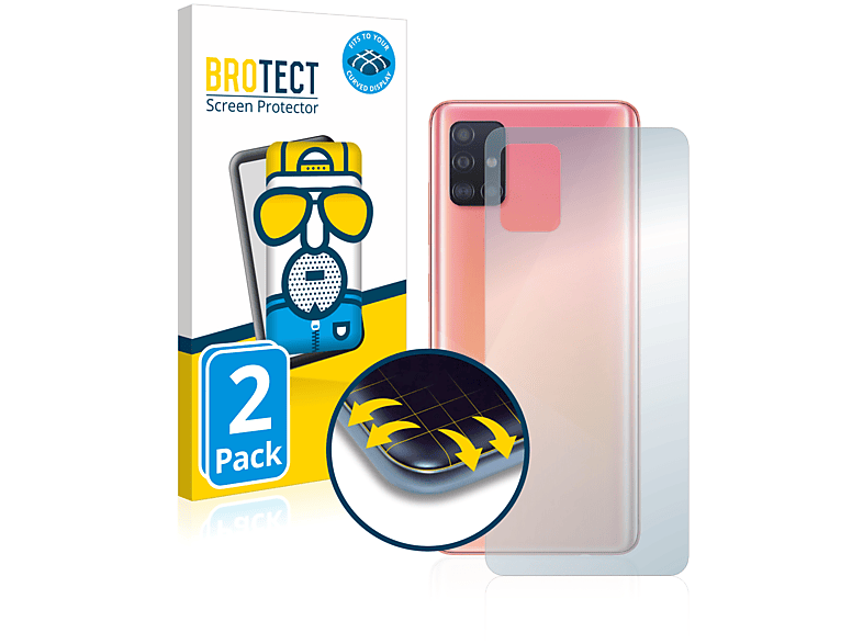 A51) 3D Flex Curved 2x Galaxy BROTECT Samsung Full-Cover Schutzfolie(für matt