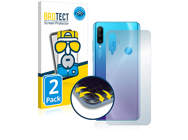 Huawei Flex BROTECT 2x Curved 3D Schutzfolie(für lite) matt Full-Cover P30