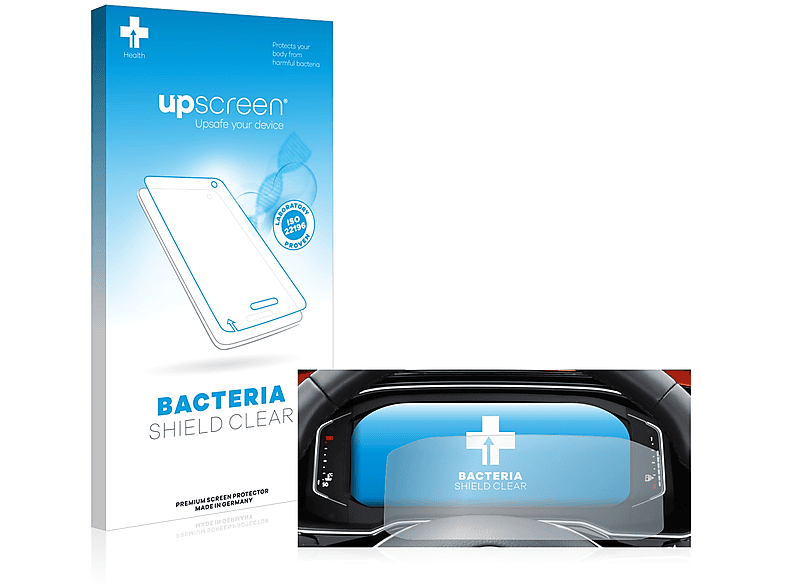 UPSCREEN antibakteriell klare Schutzfolie(für Volkswagen Cockpit Digital 2021 Pro) Tiguan