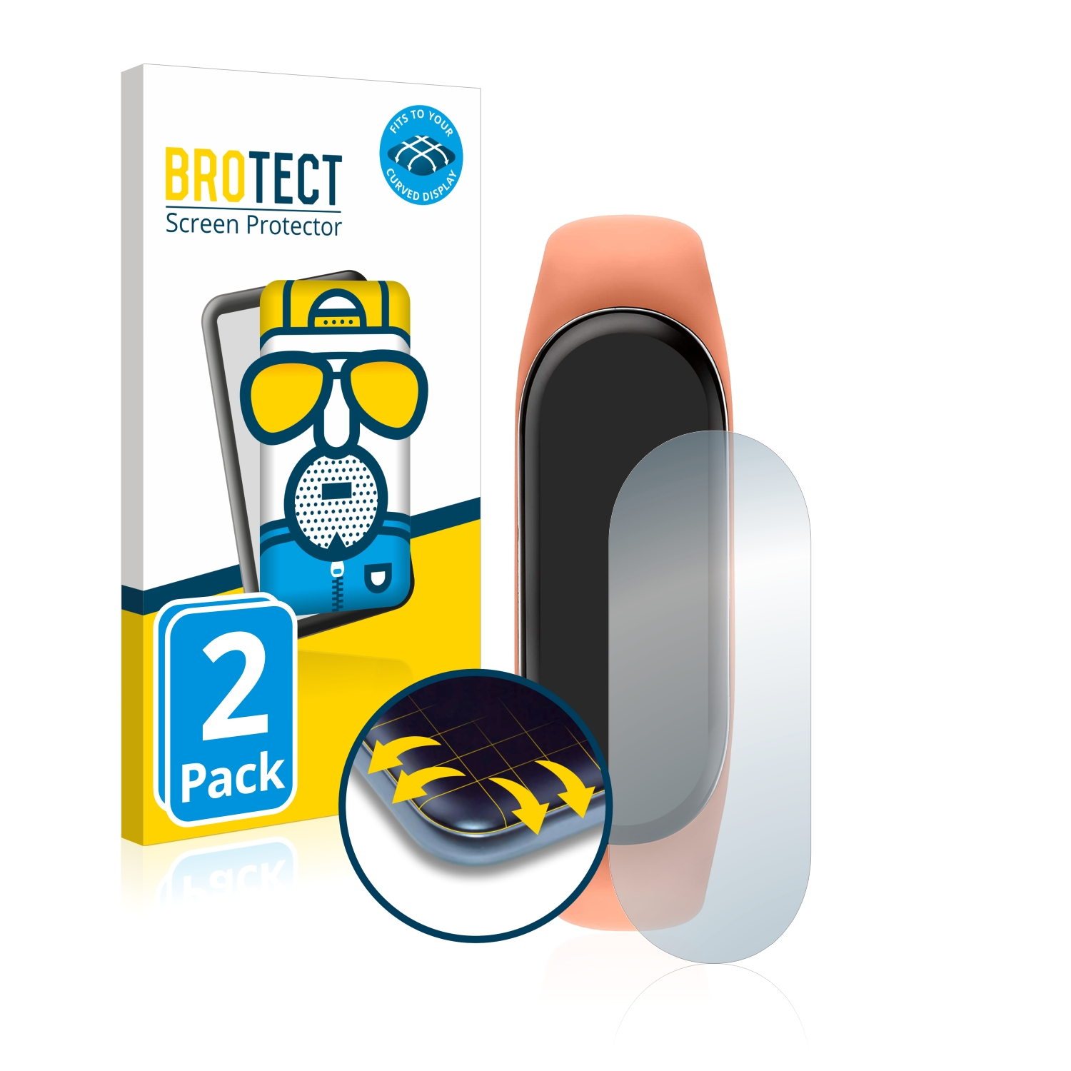 BROTECT 2x Full-Cover Curved TKS01-0001) Flex matt 3D Schutzfolie(für Tikkers