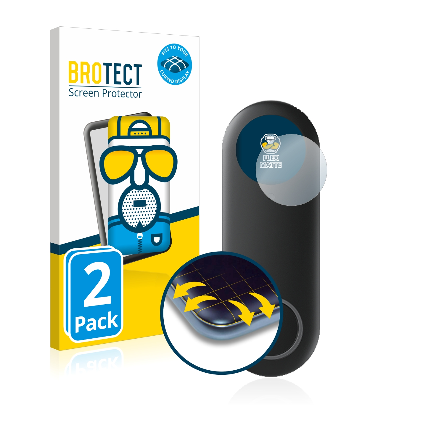Doorbell) Smart Flex Reolink matt 2x Full-Cover BROTECT 3D Curved Video Schutzfolie(für Wired 2K+