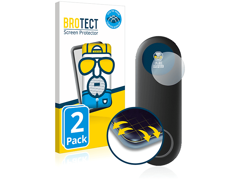 BROTECT 2x Flex Smart Reolink 2K+ Schutzfolie(für Video 3D Doorbell) matt Full-Cover Wired Curved