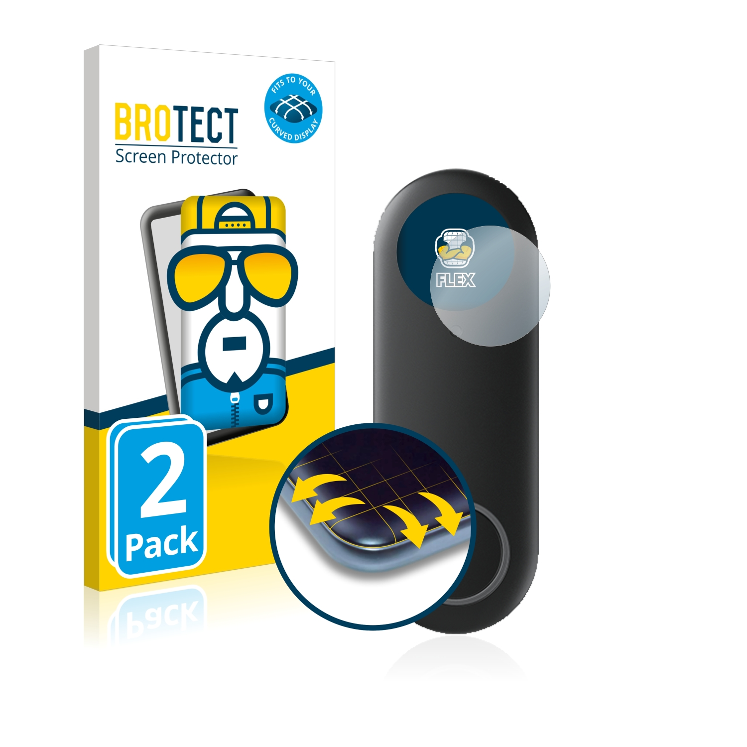 BROTECT 2x 2K+ Doorbell) Reolink Curved Wired Smart Video Schutzfolie(für Flex Full-Cover 3D