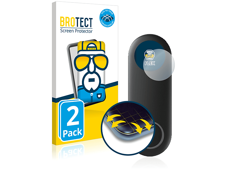 BROTECT 2x Flex Full-Cover 3D Curved Schutzfolie(für Reolink Smart 2K+ Wired Video Doorbell)