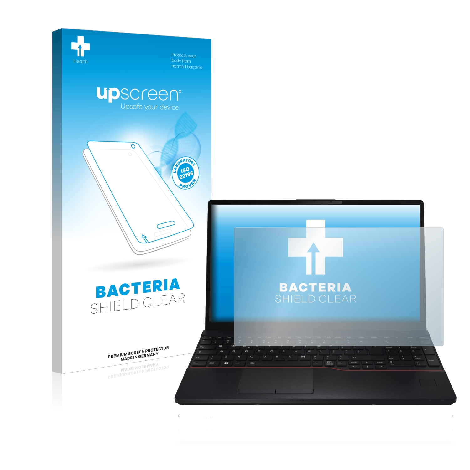 UPSCREEN Lifebook Fujitsu E5512) klare Schutzfolie(für antibakteriell