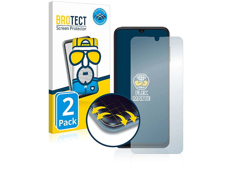 BROTECT 2x Flex matt Full-Cover Curved Schutzfolie(für 3D Samsung 2.0) Galaxy A13