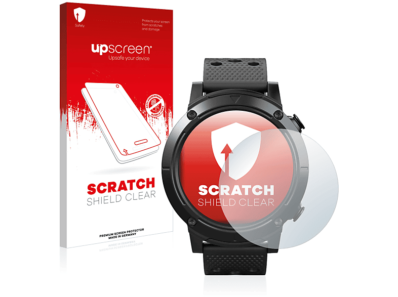 UPSCREEN Kratzschutz klare Schutzfolie(für SilverCrest Smartwatch Sport)