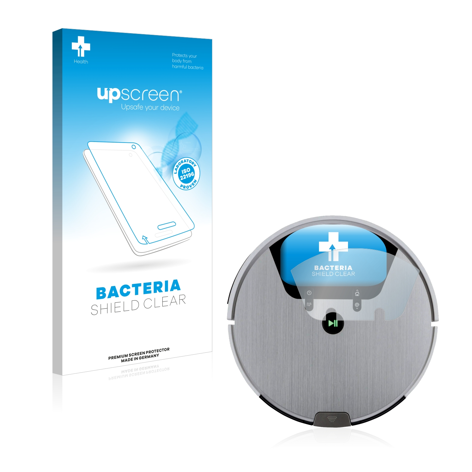 UPSCREEN antibakteriell klare Schutzfolie(für SilverCrest SSRA1) Saugroboter