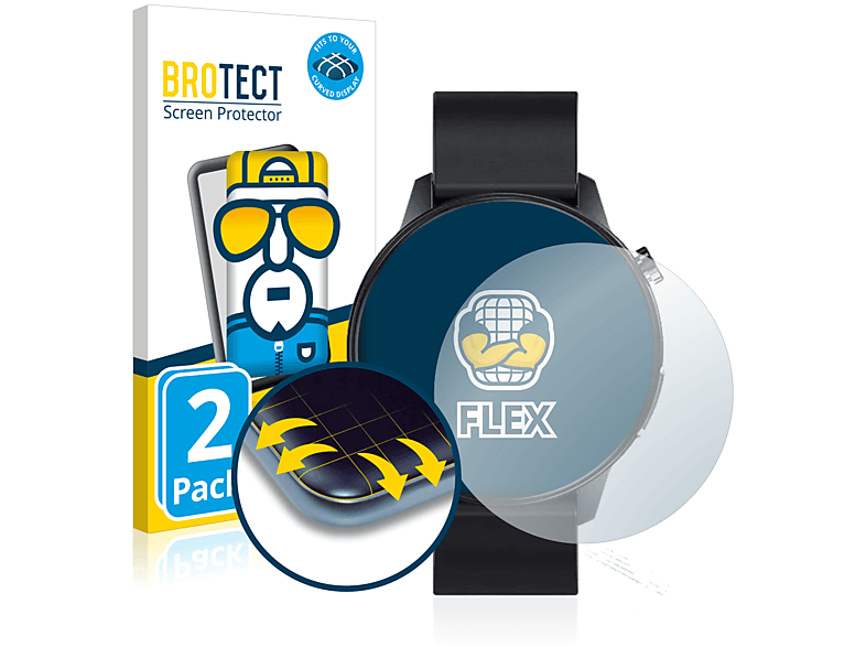 BROTECT 2x Flex Full-Cover 3D Schutzfolie(für Königsthal (Rund)) Curved E1
