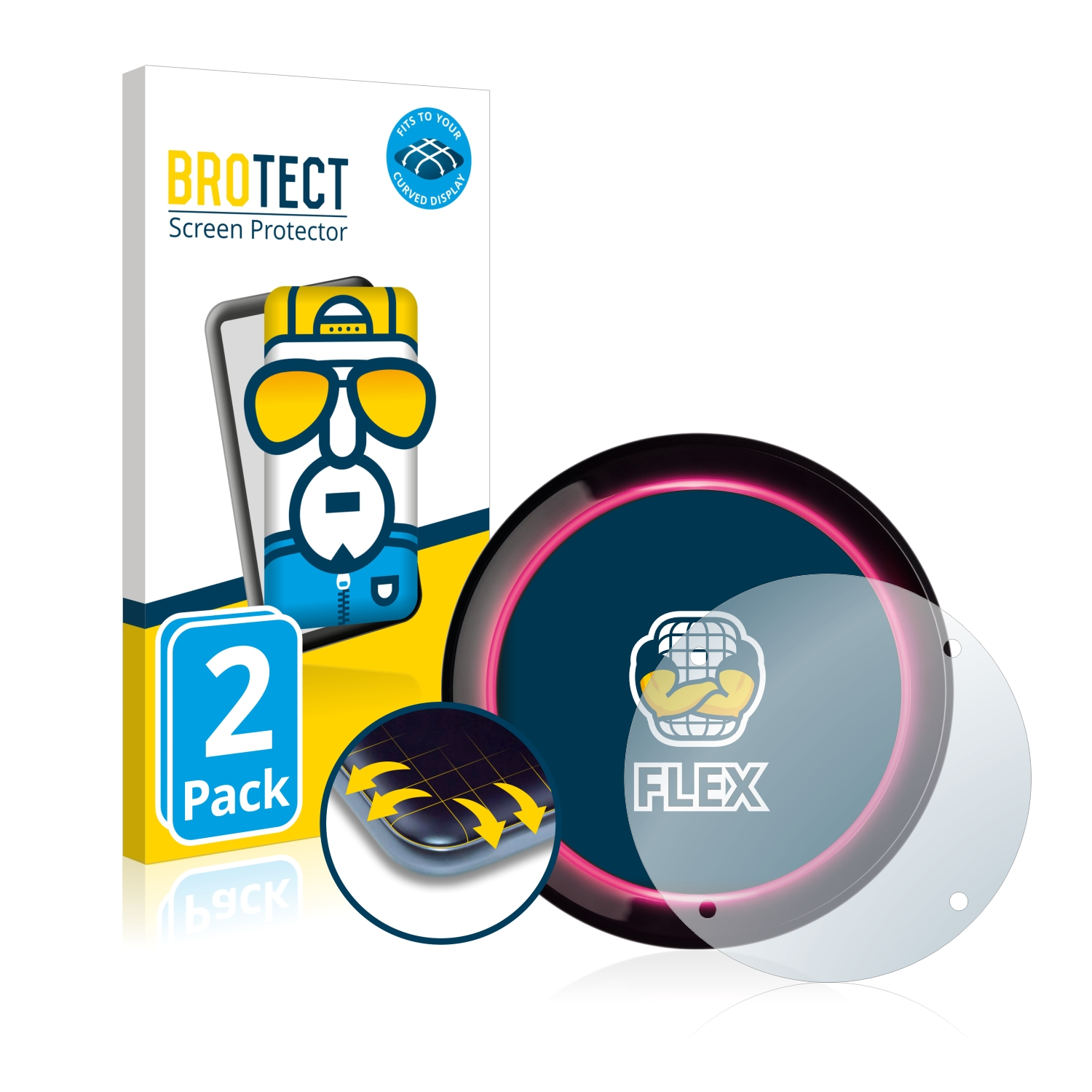 BROTECT 2x Flex Schutzfolie(für 3D Speaker Mini) Smart Curved Telekom Full-Cover
