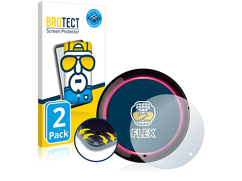 BROTECT 2x Flex Full-Cover 3D Curved Schutzfolie(für Telekom Smart Speaker Mini)