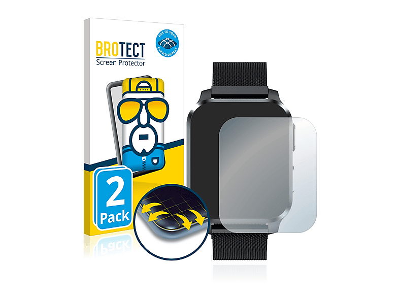 BROTECT Pack Of 2 Full Cover Screen Protectors For Garmin Lily 2 Active