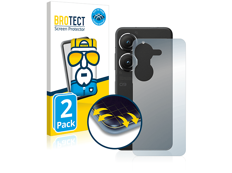 BROTECT 2x Flex Full-Cover 3D Curved Schutzfolie(für ASUS ZenFone 9) | Displayschutzfolien & Gläser