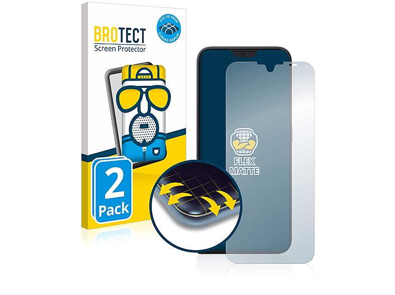Curved Flex 3D Motorola 2021) Defy Schutzfolie(für BROTECT matt 2x Full-Cover