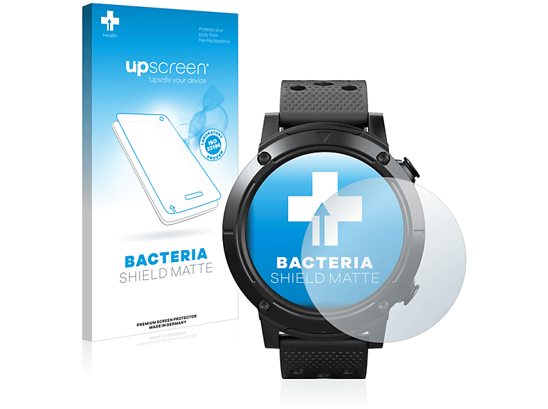 UPSCREEN antibakteriell entspiegelt matte Schutzfolie(für SilverCrest Smartwatch Sport)