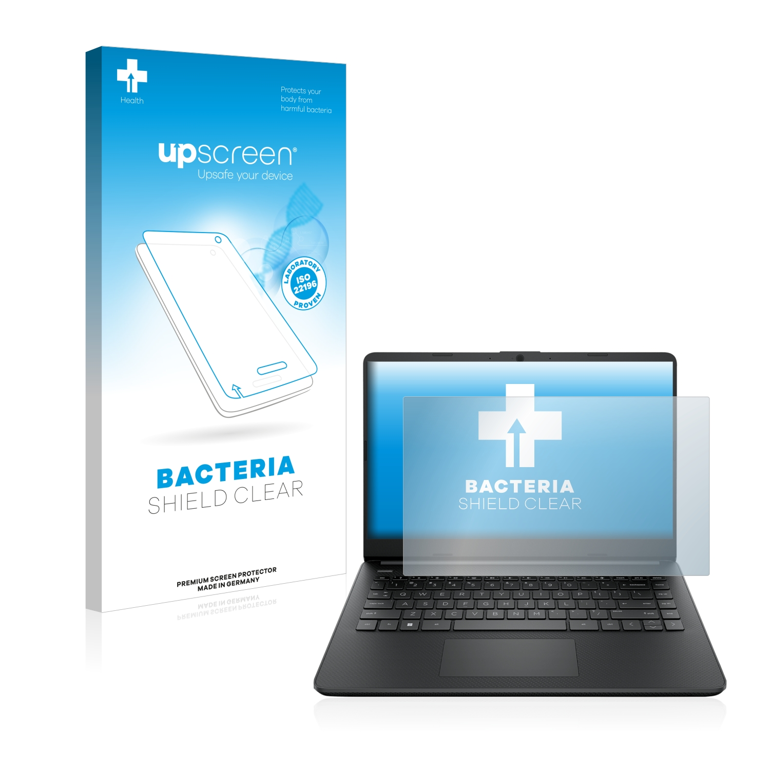 UPSCREEN antibakteriell klare Schutzfolie(für HP 14s-dq3505ng)