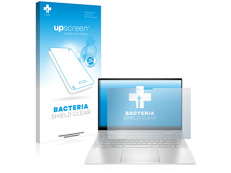 UPSCREEN antibakteriell klare Schutzfolie(für HP Envy x360 15-ew0777ng)