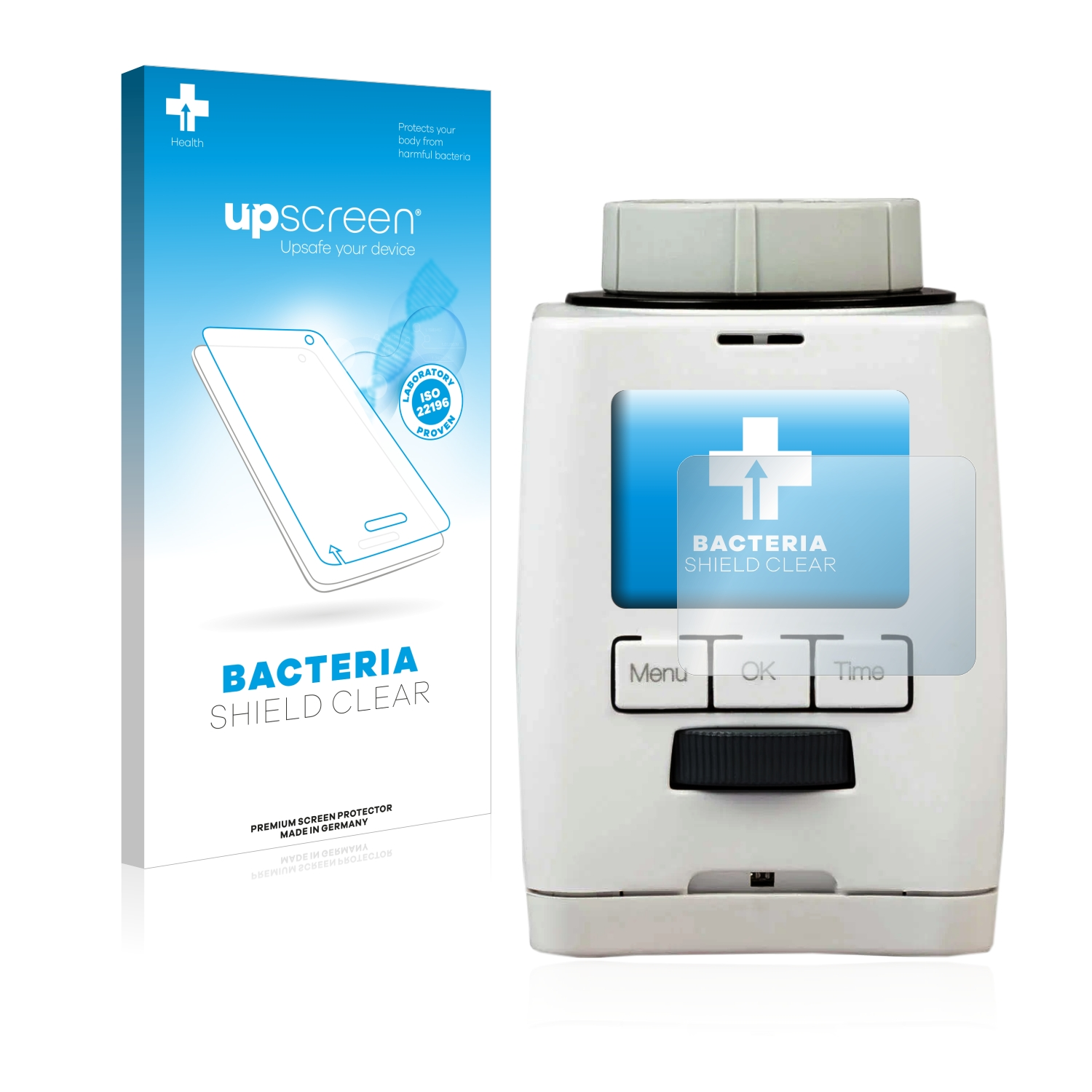 UPSCREEN antibakteriell klare Schutzfolie(für SilverCrest Programmierbares Heizkörperthermostat)