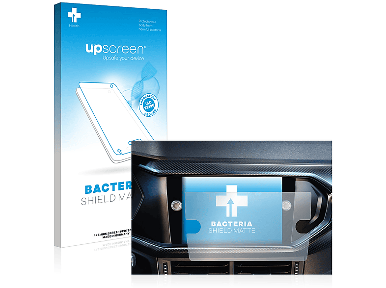 UPSCREEN antibakteriell entspiegelt matte Schutzfolie(für Volkswagen T-Cross 2021 Ready 2 Discover 8\
