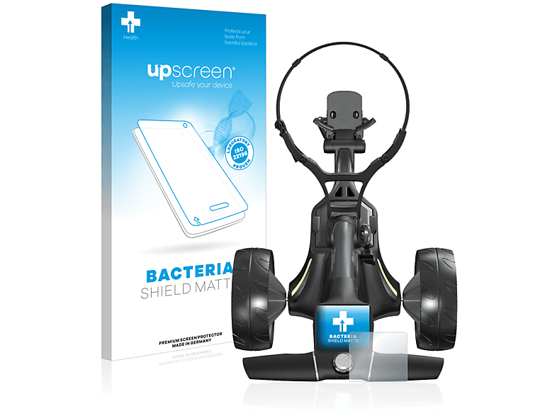 UPSCREEN antibakteriell entspiegelt matte Schutzfolie(für Motocaddy M3 GPS Electric Trolley (2022)) | Navi-Taschen & -Schutzfolien
