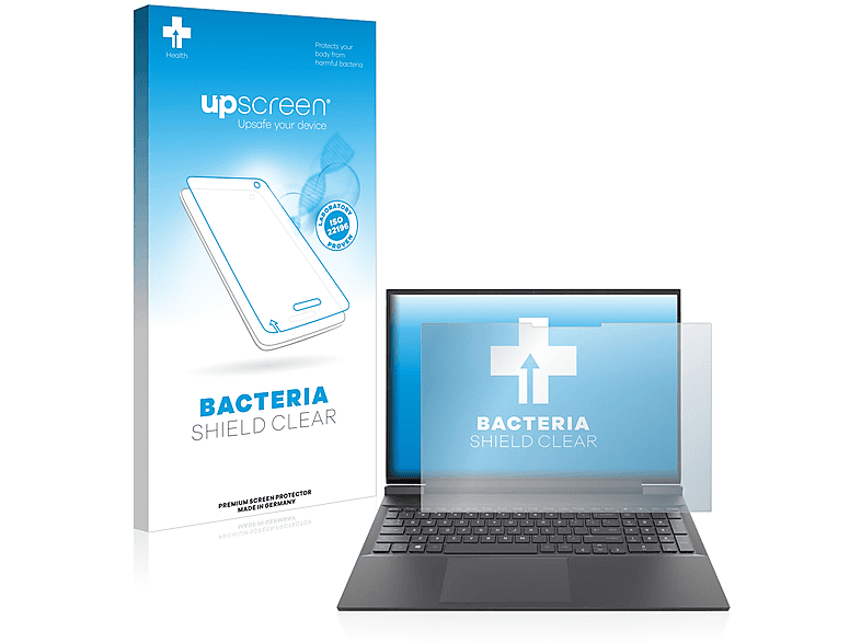 UPSCREEN antibakteriell klare Schutzfolie(für HP Victus 16-d1023nl)