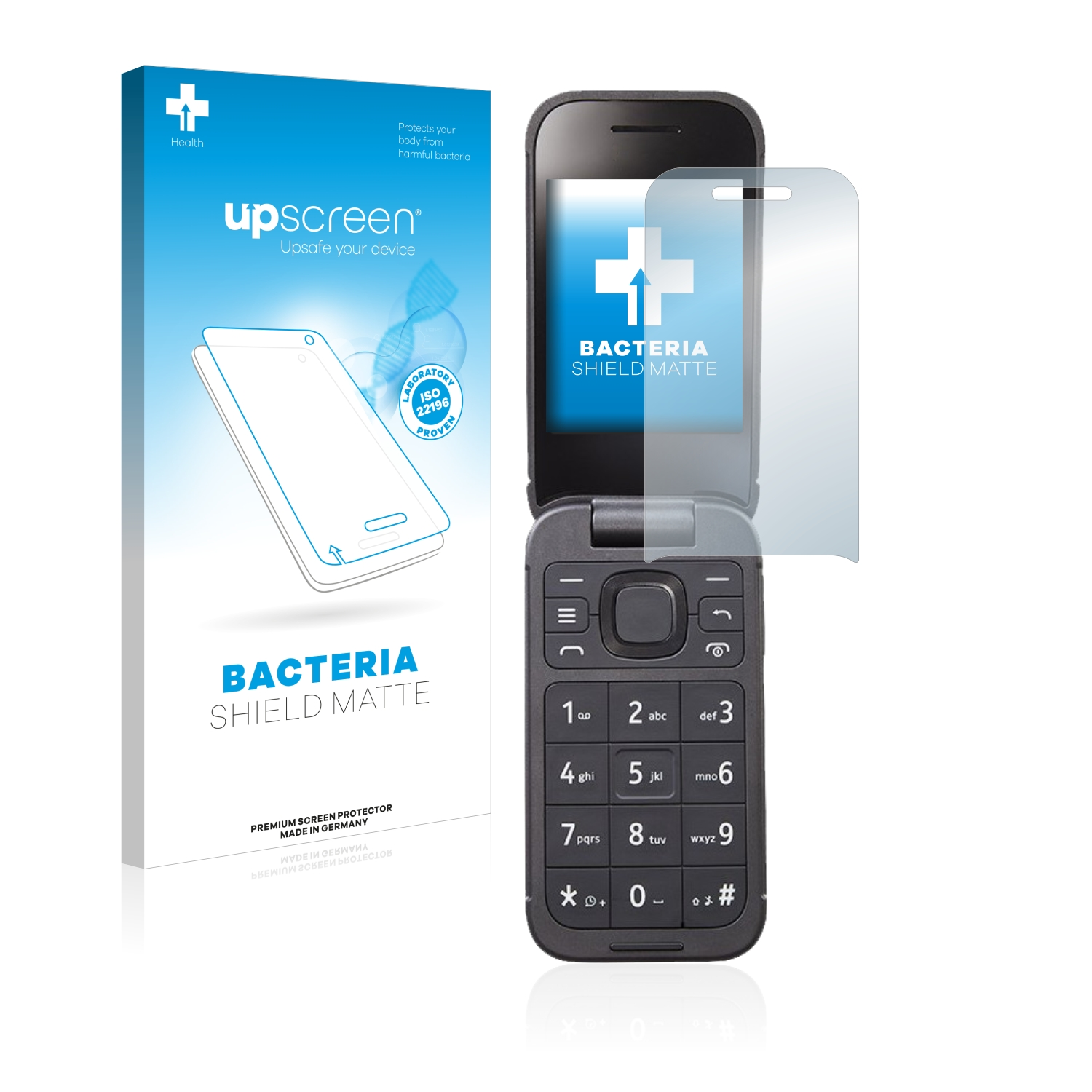 Flip) antibakteriell Schutzfolie(für matte 2760 UPSCREEN Nokia entspiegelt