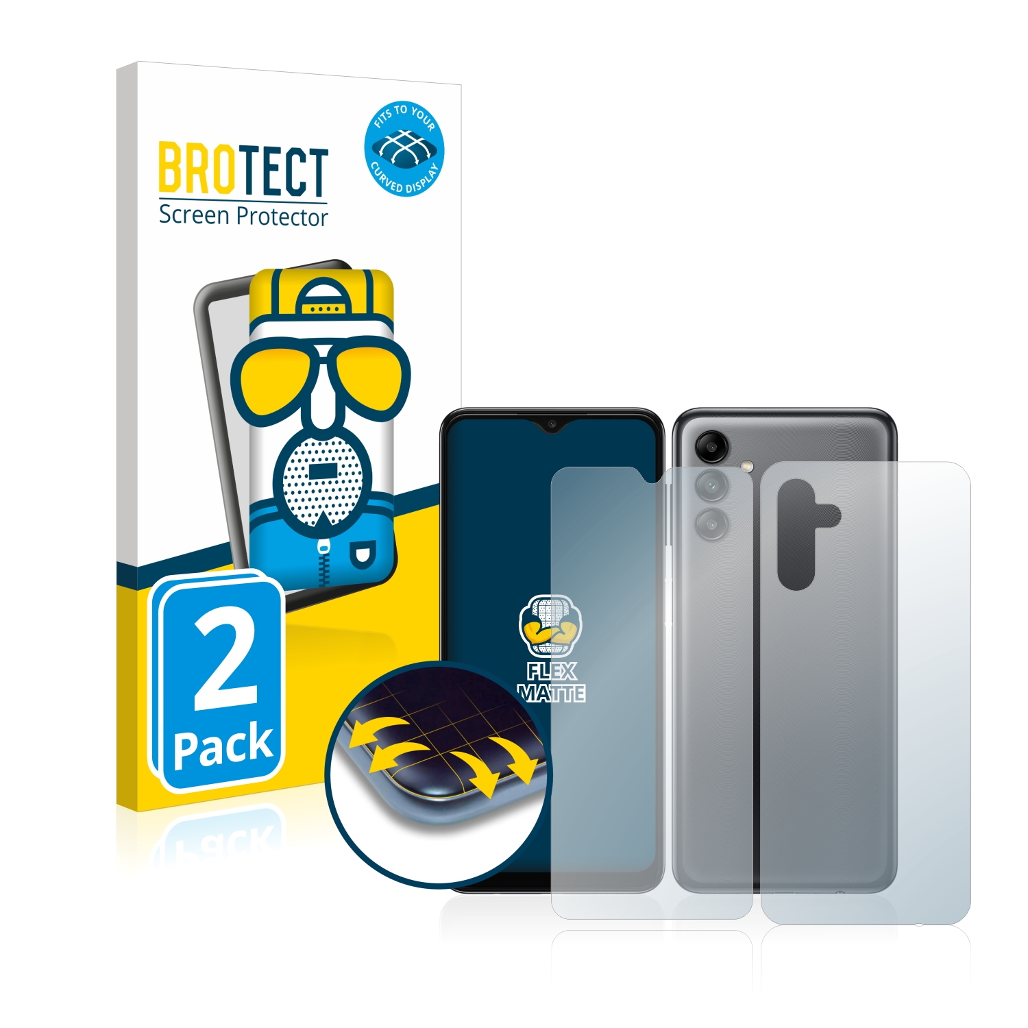 matt A04s) Galaxy Curved BROTECT Schutzfolie(für 3D Flex 2x Full-Cover Samsung