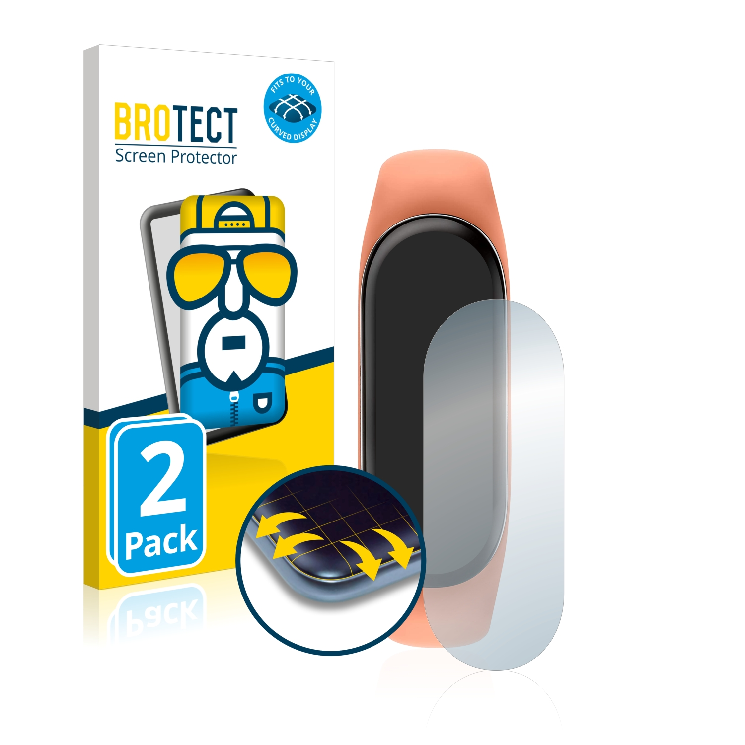 BROTECT 2x Flex Full-Cover Schutzfolie(für Tikkers Curved 3D TKS01-0001)