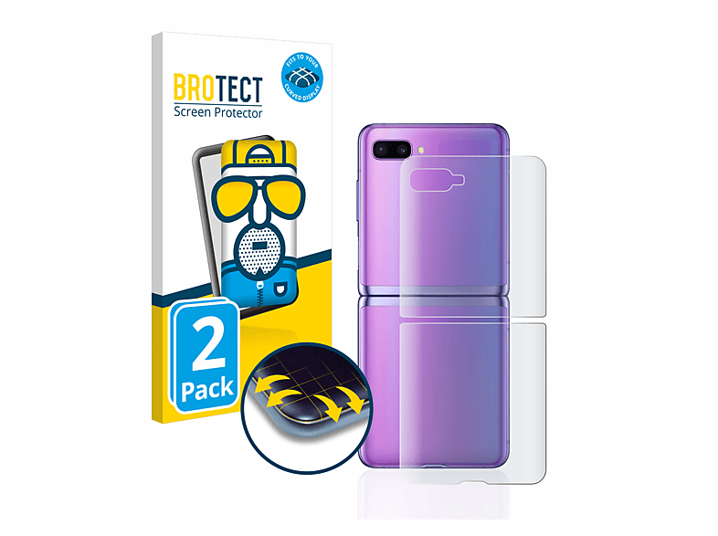 BROTECT 2x Full-Cover Flip Z Galaxy matt Schutzfolie(für Samsung Flex 3D Curved 5G)