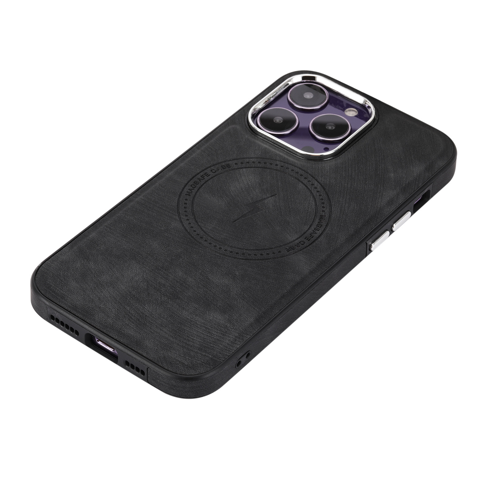 iPhone MagSafe-kompatible Hülle INF Max, und Auswurfstift-Steckplätze, Schwarz SIM-Karten Backcover, 12 Pro Apple,