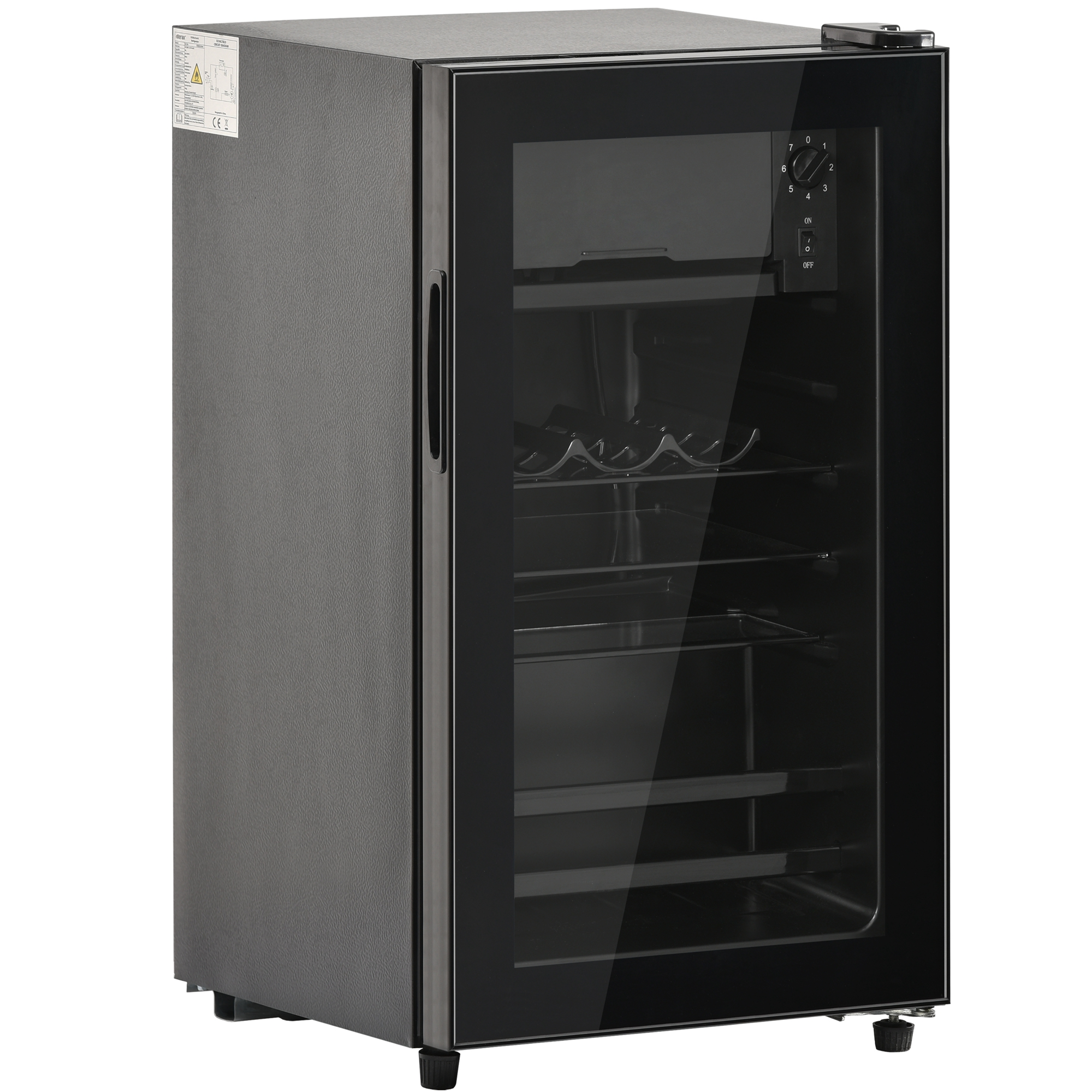 Kühlschränke Abtaufunktion,105kWh/Jahr Schwarz) cm hoch, Kühlschrank,Standkühlschrank,LED-Licht,Energieeffizient,76L,Automatische BYTELIKE 71,6 (F,