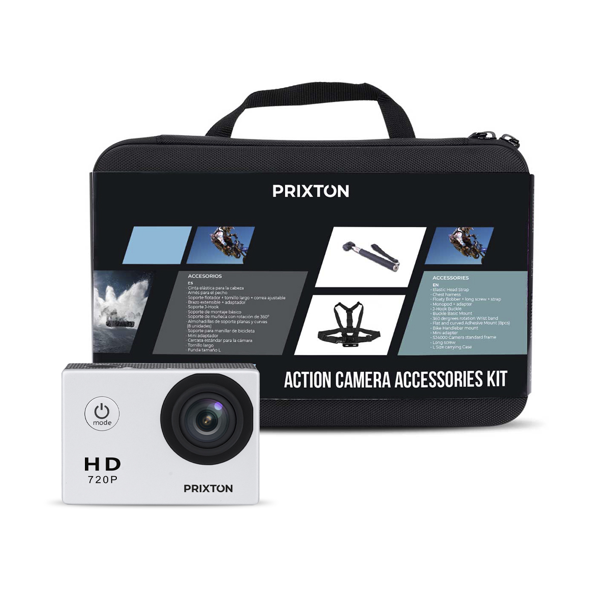 PRIXTON DV609 + KIT610 Actioncam