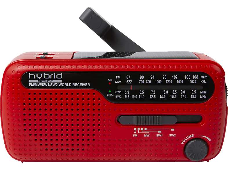 MUSE MH-07 RED Radio, Analoger Tuner, FM, rot