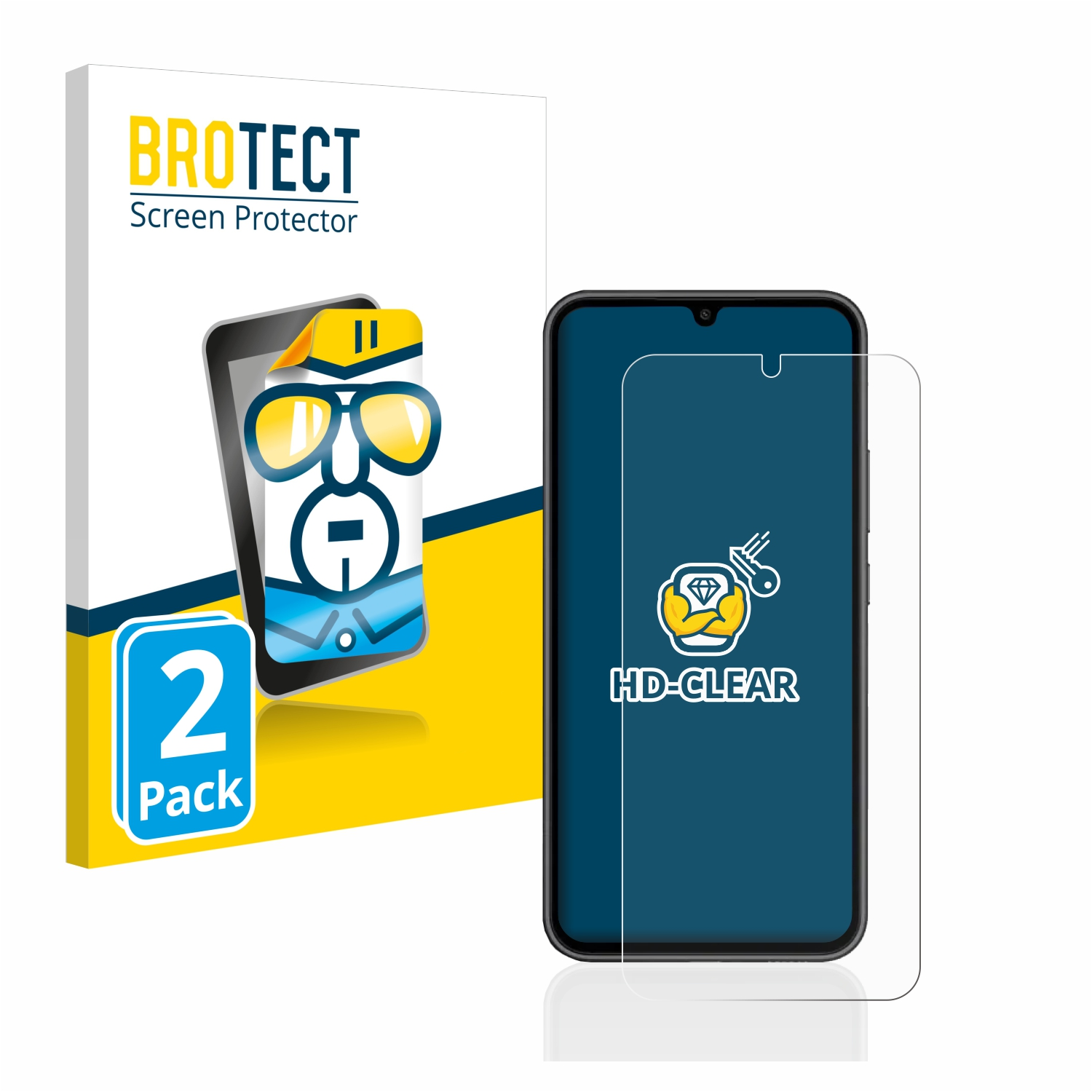 A34 5G) 2x BROTECT Schutzfolie(für klare Samsung Galaxy