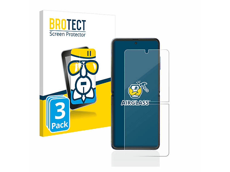 BROTECT 3x Airglass klare Z Samsung Galaxy Flip) Schutzfolie(für